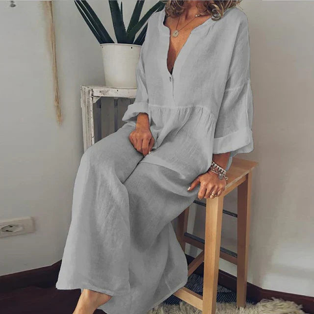 LP | Elegant wide cotton summer dress