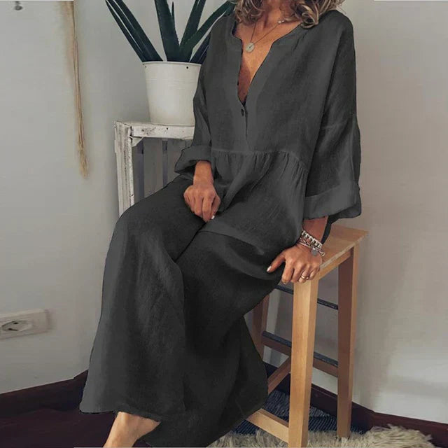 LP | Elegant wide cotton summer dress