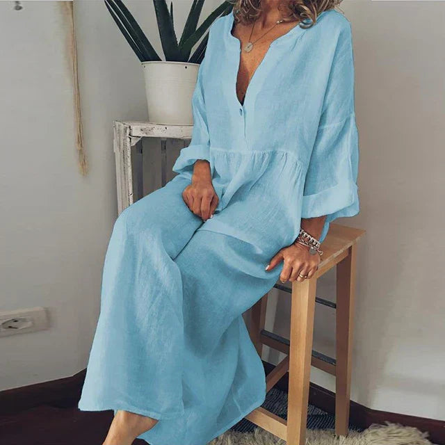 LP | Elegant wide cotton summer dress
