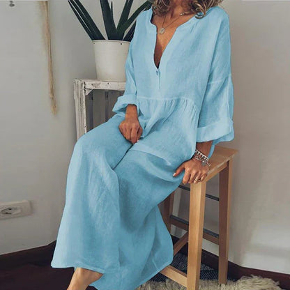 LP | Elegant wide cotton summer dress