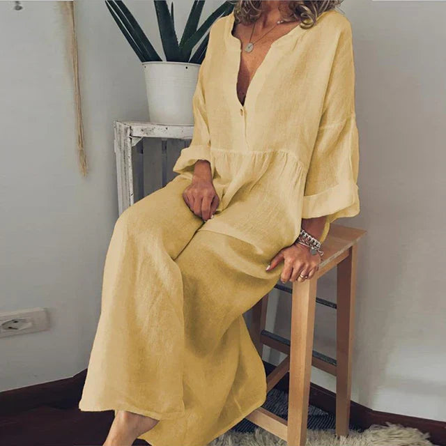 LP | Elegant wide cotton summer dress
