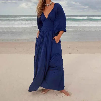 LP | Dress with a plunging neckline