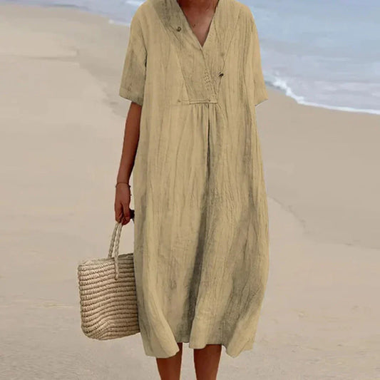 LP | Cotton and linen casual dress