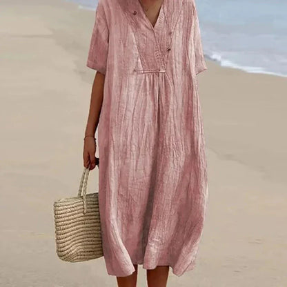 LP | Cotton and linen casual dress