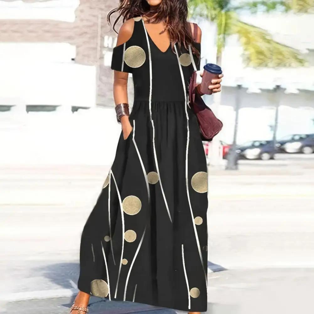 LP | Elegant long dress with print