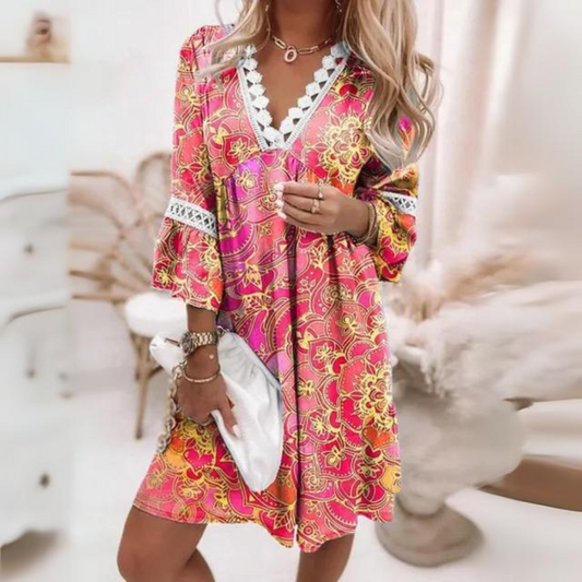 LP | Bohemian dress with lace