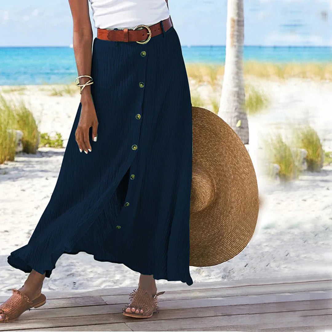 LEXIE - Long buttoned skirt
