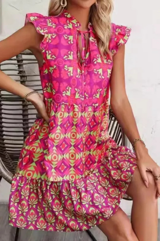 Azura | Printed Sleeveless Dress Summer