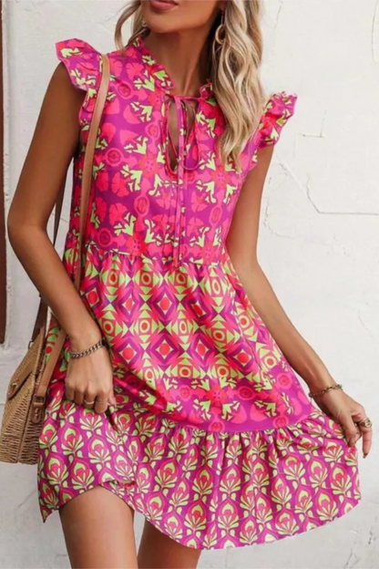 Azura | Printed Sleeveless Dress Summer