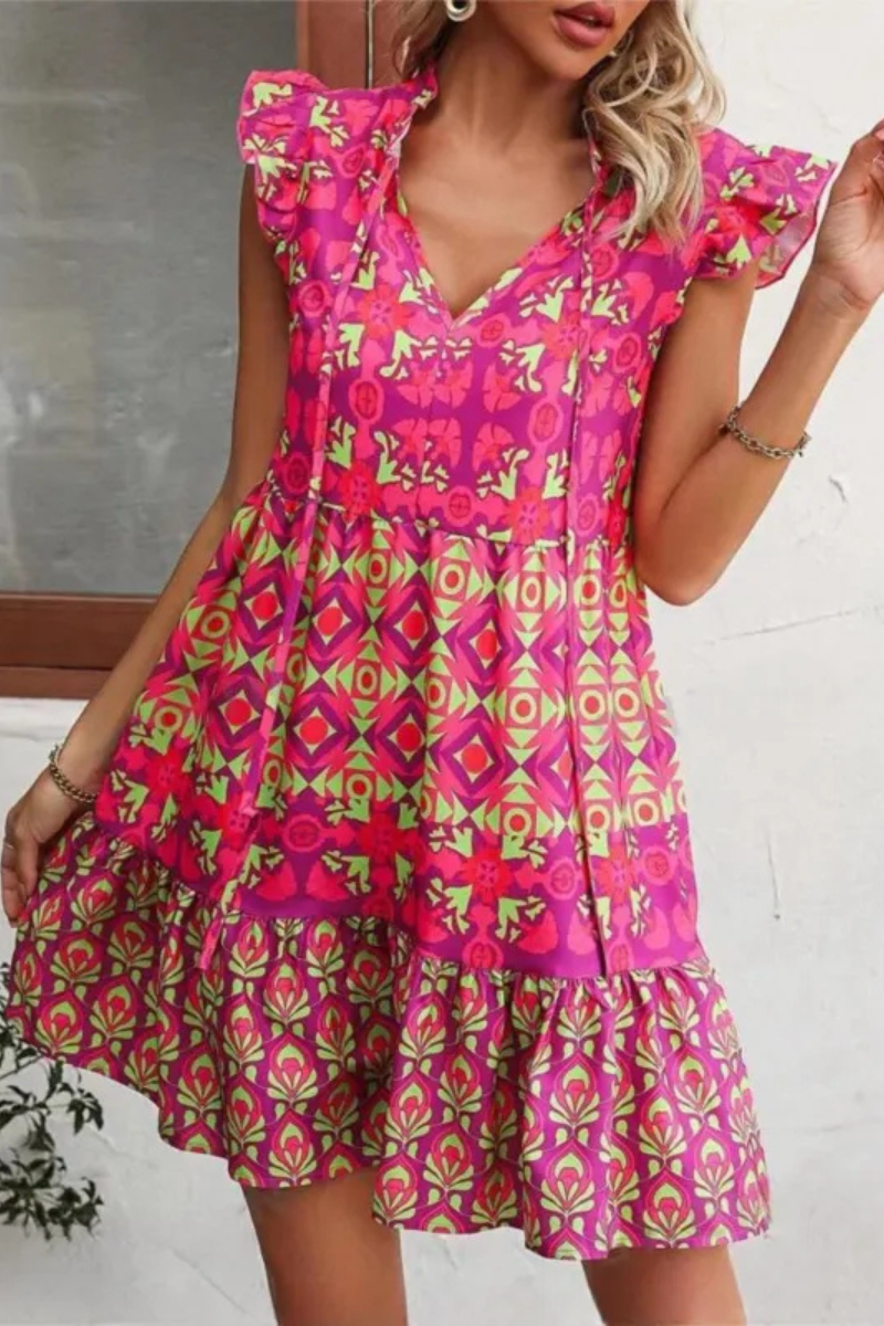 Azura | Printed Sleeveless Dress Summer