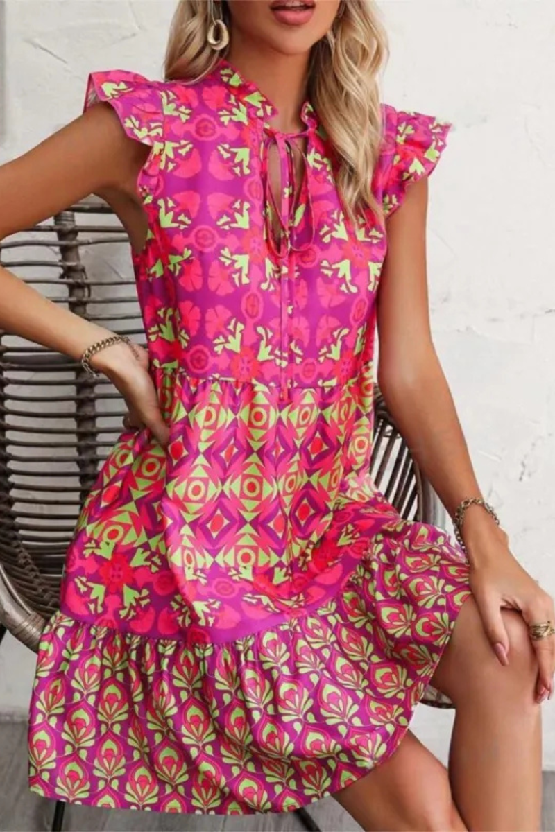 Azura | Printed Sleeveless Dress Summer