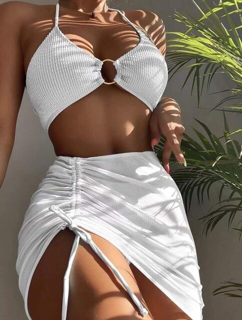 Fashionable and minimalist overall bikini