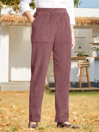 plain corduroy pants for ladies