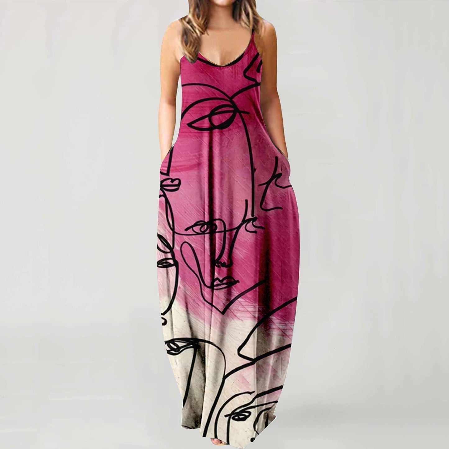 LP | Long, warm summer dress with suspenders