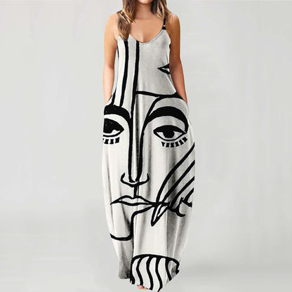 LP | Long, warm summer dress with suspenders