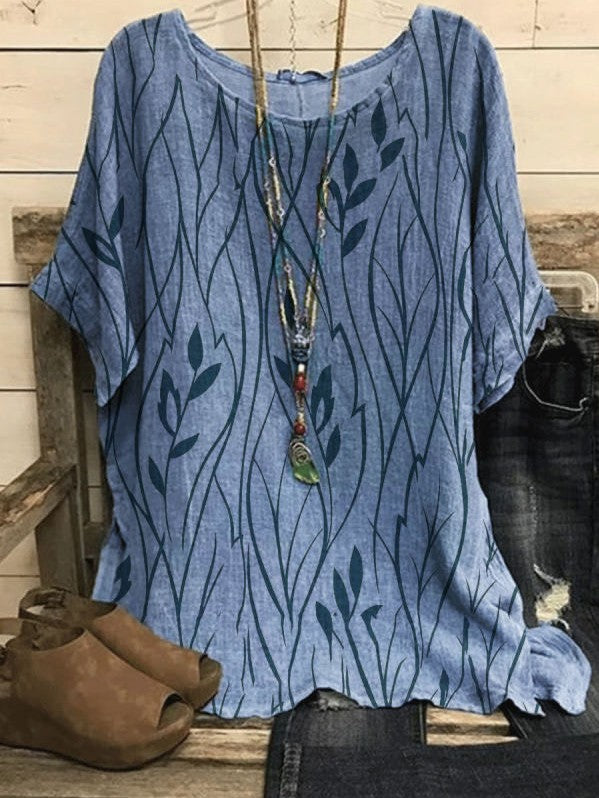 LP | Elegant blouse with leaf print