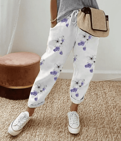 Elegant cotton linen pants