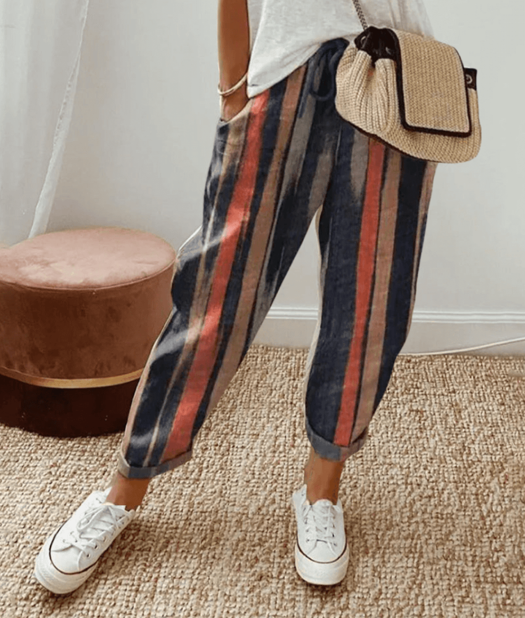 Elegant cotton linen pants