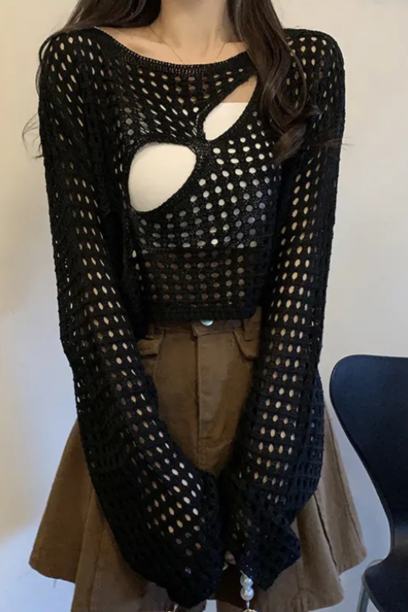 Octavia | Hollow Out Sunscreen Blouse