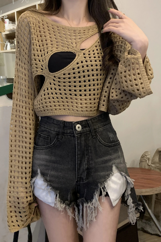 Octavia | Hollow Out Sunscreen Blouse