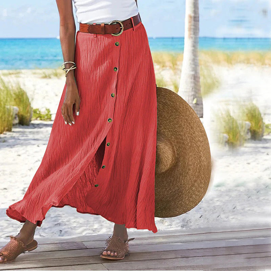 LEXIE - Long buttoned skirt