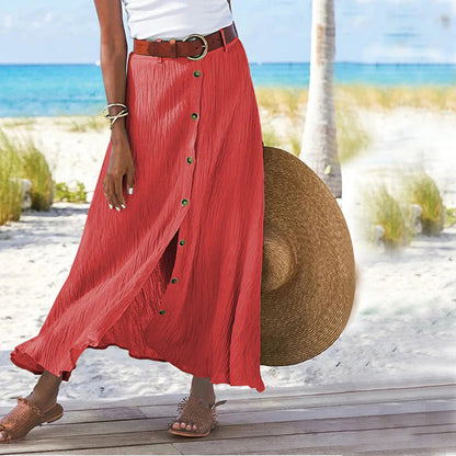 LEXIE - Long buttoned skirt
