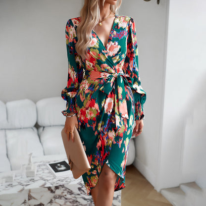 Oravielle | Winter Elegant V-neck Dress
