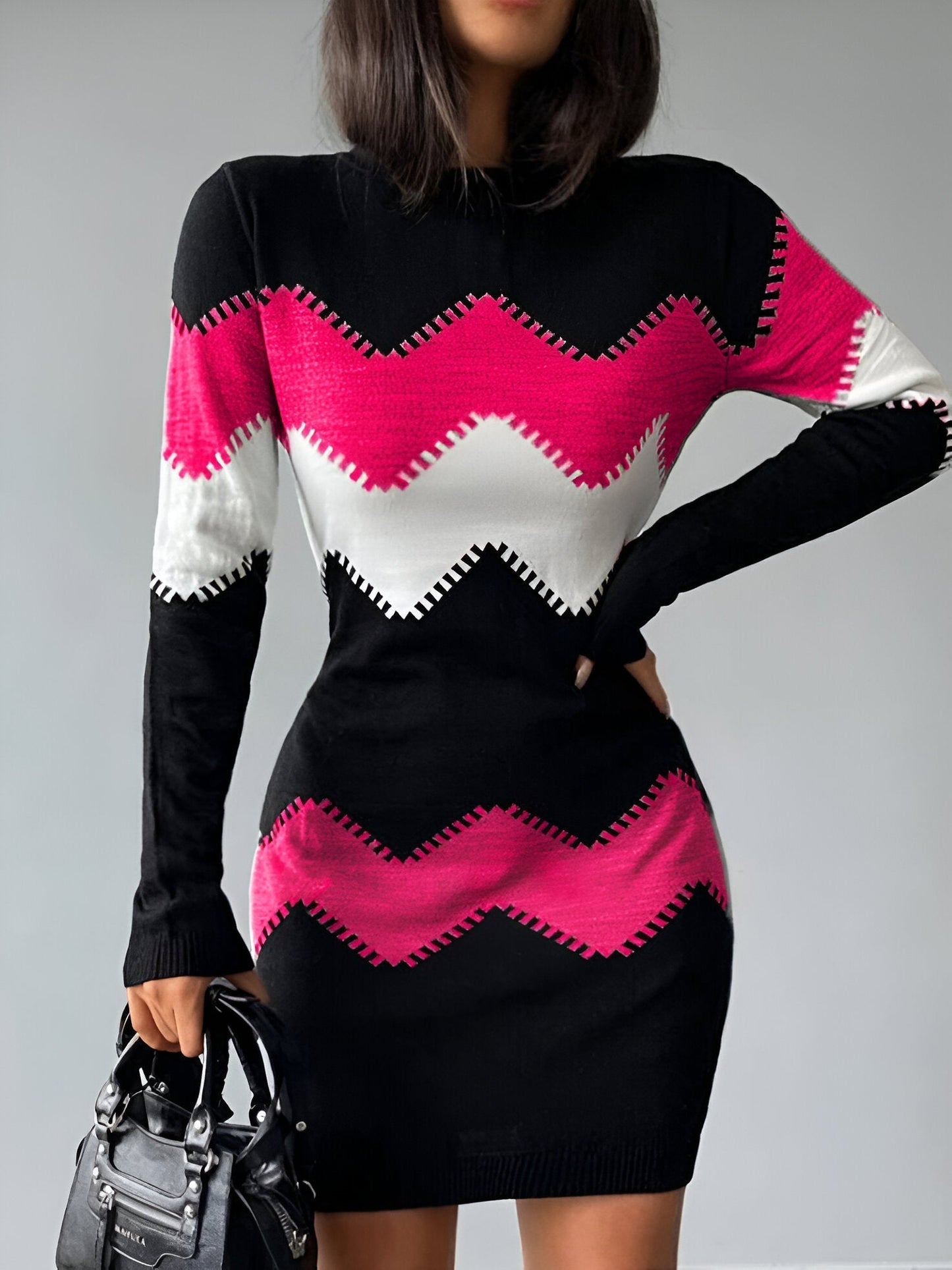 LP | Elegant knitted bodycon mini dress