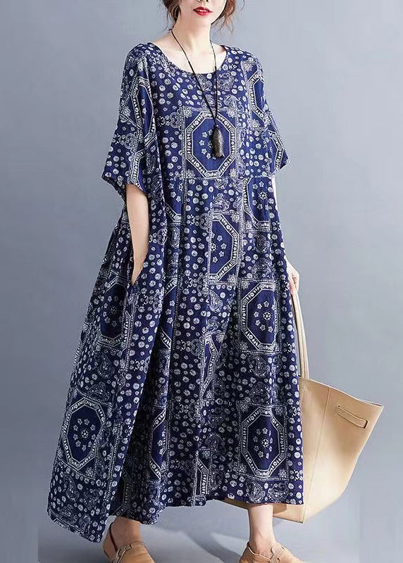 LP | O-neck with pockets, long dress for summer
