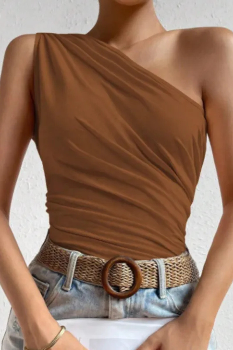 Portia | Casual Polyester Short-sleeved Blouse
