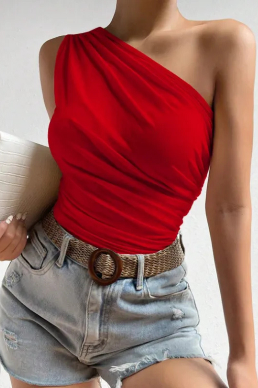 Portia | Casual Polyester Short-sleeved Blouse