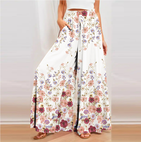 Printed pants for women