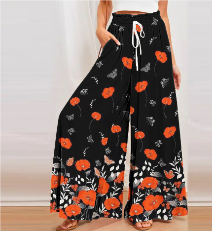 Printed pants for women