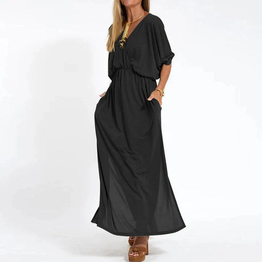 LP | Vintage maxi dress with high side slit