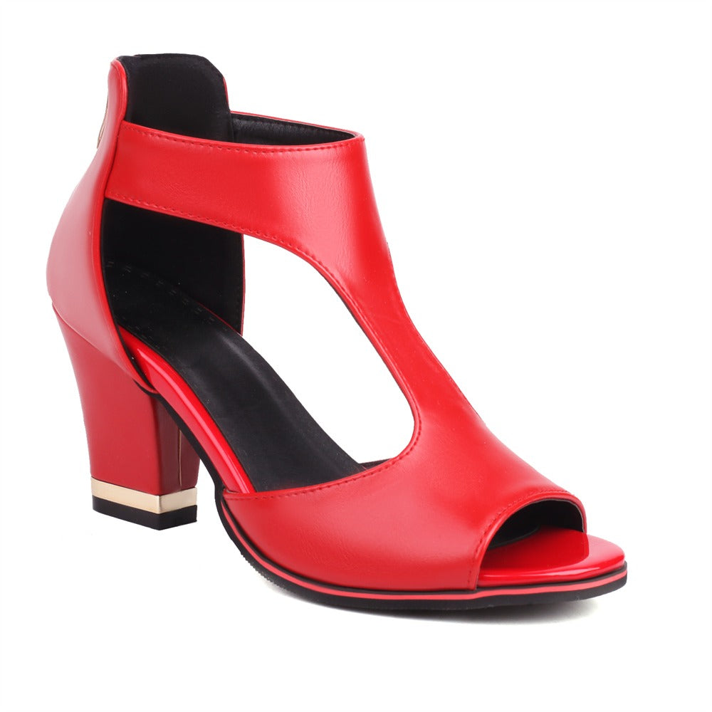 LP | orthopedic leather sandals-with-heel