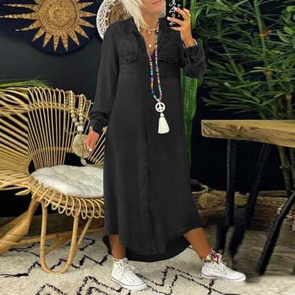 LP | Comfortable denim shirt dress