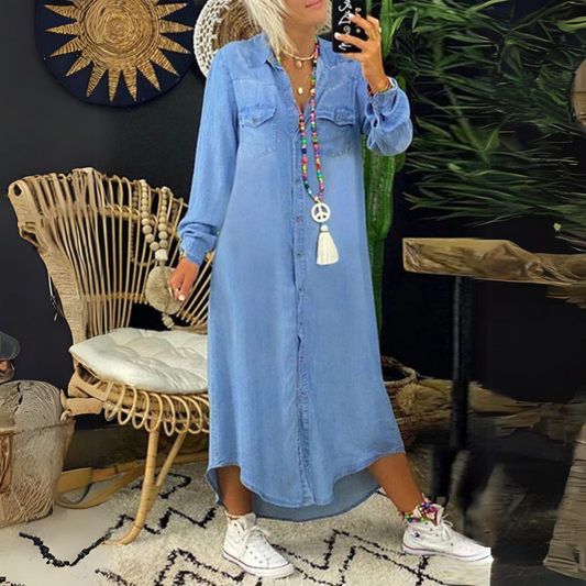 LP | Comfortable denim shirt dress