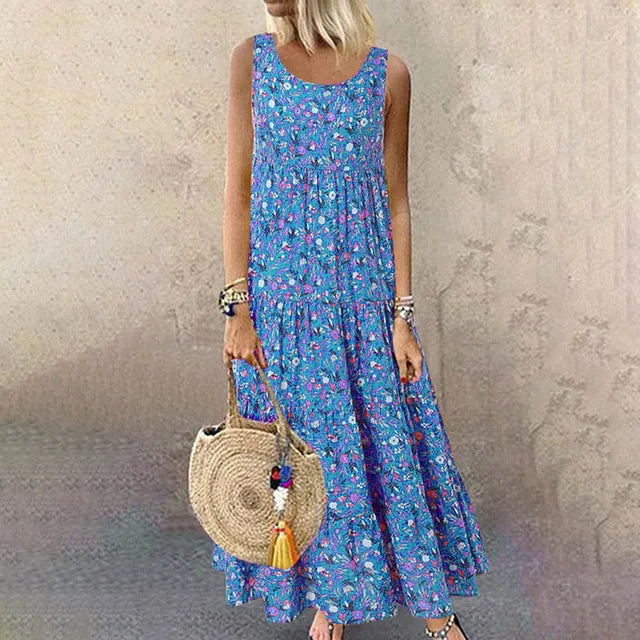 LP | Sleeveless dress with floral print