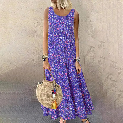 LP | Sleeveless dress with floral print