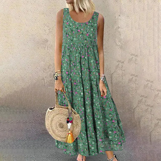 LP | Sleeveless dress with floral print