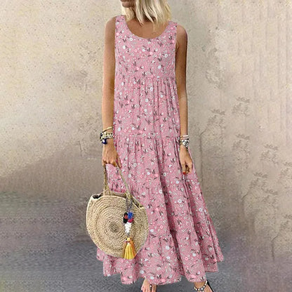 LP | Sleeveless dress with floral print
