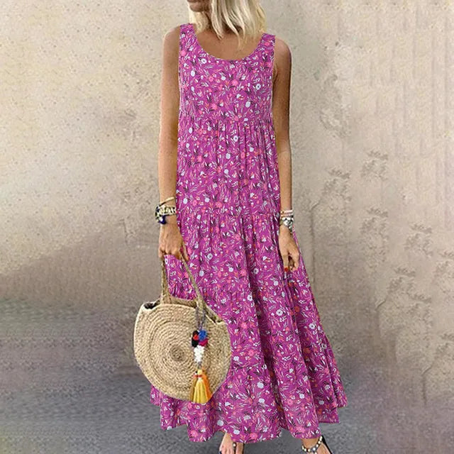 LP | Sleeveless dress with floral print