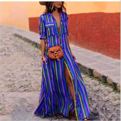 LP | Maxi long casual striped dress
