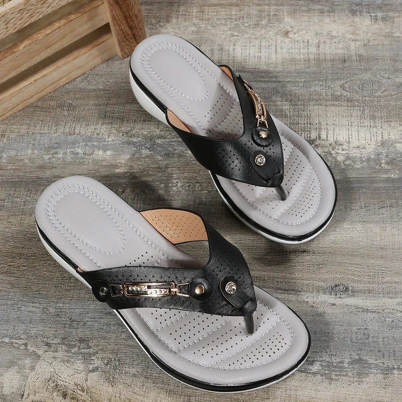 LP | Ladies Wedges Clip Toe Sandals Outdoor Slippers Casual Ladies