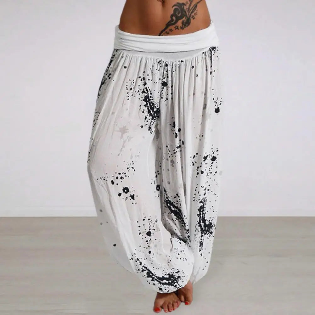 Tie Dye pants with print for ladies