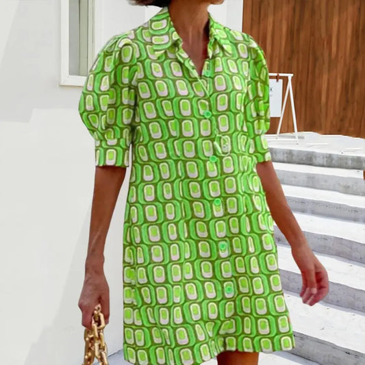 LP | Mini dress with puff sleeves