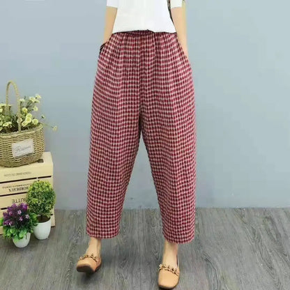 plaid summer pants