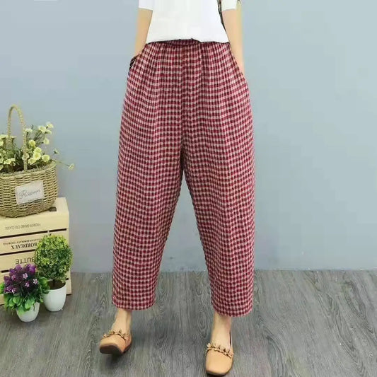 plaid summer pants