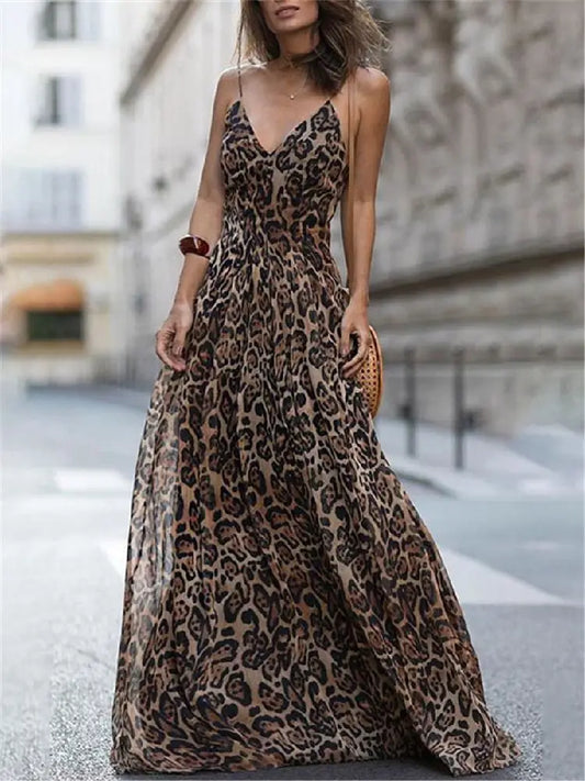 LP | Leopard print dress with v-neckline