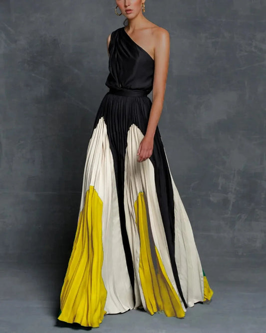 LD Glamorous maxi dress with one shoulder
